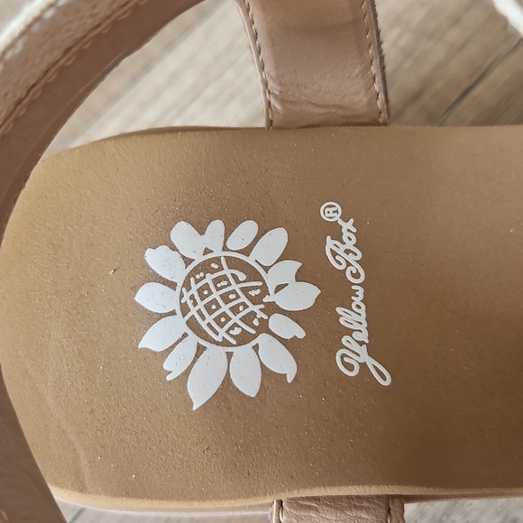 Yellow Box Bronze And Khaki "Cork" Wedges - Picture 2 of 7